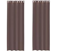 vidaXL Cortinas de Gasa con Ojales 2 uds marrón 140x300 cm