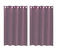 vidaXL Cortinas de Gasa con Ojales 2 uds Morado 140x175 cm, Visillo, Cortina Transparente, Voile para Ventanas, Tratamiento de Ventanas