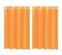 vidaXL Cortinas de Gasa con Ojales 2 uds Naranja 140x175 cm