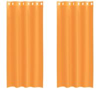 vidaXL Cortinas de Gasa con Ojales 2 uds Naranja 140x225 cm