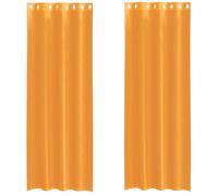 vidaXL Cortinas de Gasa con Ojales 2 uds Naranja 140x260 cm