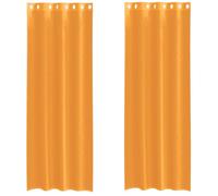 vidaXL Cortinas de Gasa con Ojales 2 uds Naranja 140x300 cm
