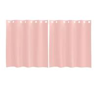 vidaXL Cortinas de Gasa con Ojales 2 uds Rosa 140x140 cm