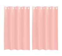 vidaXL Cortinas de Gasa con Ojales 2 uds Rosa 140x175 cm