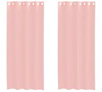 vidaXL Cortinas de Gasa con Ojales 2 uds Rosa 140x225 cm