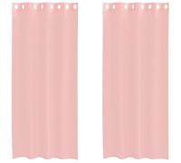vidaXL Cortinas de Gasa con Ojales 2 uds Rosa 140x245 cm