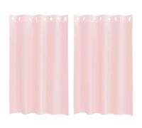 vidaXL Cortinas de Gasa con Ojales 2 uds Rosa Claro 140x175 cm, Visillo, Cortina Transparente, Voile para Ventanas, Tratamiento de Ventanas