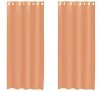 vidaXL Cortinas de Gasa con Ojales 2 uds Terracota