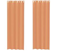 vidaXL Cortinas de Gasa con Ojales 2 uds Terracota, Visillo, Cortina Transparente, Voile para Ventanas, Tratamiento de Ventanas