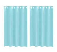 vidaXL Cortinas de Gasa con Ojales 2 uds Turquesa
