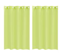Cortinas de Gasa con Ojales vidaXL 2 uds Verde Manzana 140x175 cm