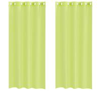 vidaXL Cortinas de Gasa con Ojales 2 uds Verde Manzana 140x245 cm