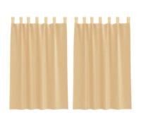 vidaXL Cortinas de Gasa con Trabillas 2 uds Arena 140x175 cm