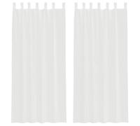 vidaXL Cortinas de Gasa con Trabillas 2 uds. Color Blanco 140x245 cm
