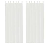 vidaXL Cortinas de Gasa con Trabillas 2 uds. Color Blanco 140x260 cm