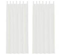 vidaXL Cortinas de gasa con trabillas 2 uds. Blanco 140x260 cm