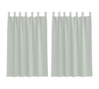 vidaXL Cortinas de Gasa con Trabillas 2 uds Gris Claro 140x175 cm