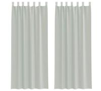 vidaXL Cortinas de Gasa con Trabillas 2 uds Gris Claro 140x260 cm