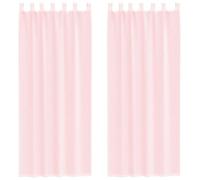 vidaXL Cortinas de Gasa con Trabillas 2 uds Rosa Claro 140x260 cm