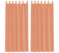 vidaXL Cortinas de Gasa con Trabillas 2 uds Terracota 140x245 cm