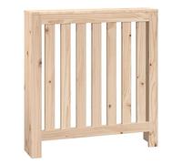 vidaXL Cubierta para radiador de 79,5 x 19 x 84 cm, marrón, madera de pino maciza, aspecto rústico, diseño moderno de listones, con práctico estante para almacenamiento