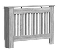 vidaXL Cubierta de Radiador Gris Sonoma 112 x 19 x 81,5 cm, Cubierta Moderna Rectangular para radiador, decoración del hogar, Resistencia al Calor, diseño de Madera, Seguridad Infantil