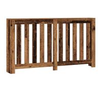 vidaXL Cubierta de radiador Madera Color Envejecido 149x20x82 cm, Tapa de radiador, Cubierta Alta del radiador, Tapa de la válvula del radiador