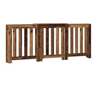 vidaXL Cubierta de radiador Madera Color Envejecido 205x21,5x83,5 cm, Tapa de radiador, Cubierta Alta del radiador, Tapa de la válvula del radiador