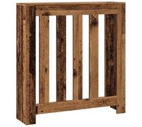 vidaXL Cubierta de radiador Madera Color Envejecido 78x20x82 cm, Tapa de radiador, Cubierta Alta del radiador, Tapa de la válvula del radiador