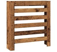 vidaXL Cubierta de radiador Madera Color Envejecido 78x20x82 cm, Tapa de radiador, Cubierta Alta del radiador, Tapa de la válvula del radiador
