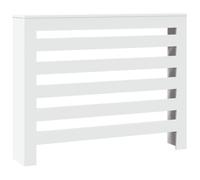 vidaXL Cubierta de radiador Madera de ingeniería Blanco 104x20x82 cm, Tapa de radiador, Cubierta Alta del radiador, Tapa de la válvula del radiador
