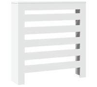 vidaXL Cubierta de radiador madera de ingeniería blanco 78x20x82 cm, tapa de radiador, cubierta alta del radiador, tapa de la válvula del radiador