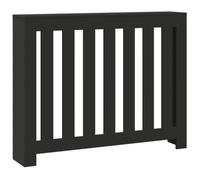 vidaXL Cubierta de radiador Madera de ingeniería Negro 104x20x82 cm, Tapa de radiador, Cubierta Alta del radiador, Tapa de la válvula del radiador