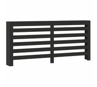 vidaXL Cubierta de radiador Madera de ingeniería Negro 175x20x82 cm, Tapa de radiador, Cubierta Alta del radiador, Tapa de la válvula del radiador