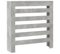 vidaXL Cubierta de radiador Madera ingeniería Gris hormigón 78x20x82cm, Tapa de radiador, Cubierta Alta del radiador, Tapa de la válvula del radiador
