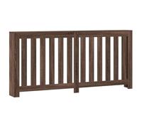 vidaXL Cubierta de radiador Madera ingeniería marrón Roble 175x20x82cm, Tapa de radiador, Cubierta Alta del radiador, Tapa de la válvula del radiador