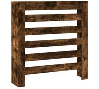 vidaXL Cubierta de radiador Madera ingeniería Roble Ahumado 78x20x82cm, Tapa de radiador, Cubierta Alta del radiador, Tapa de la válvula del radiador