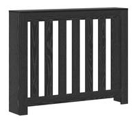 vidaXL Cubierta de Radiador Roble Negro 104 x 20 x 82 cm