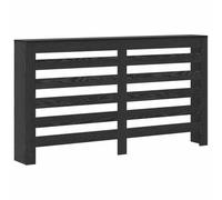 vidaXL Cubierta de radiador en Roble Negro de 149 x 20 x 82 cm, Hecha de Madera contrachapada Horizontal con Lamas. Es Decorativa, Ideal para organizar el hogar, un Buen añadido para la Sala de Esta