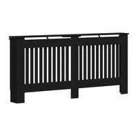 vidaXL Cubierta de Radiador Roble Negro 172 x 19 x 81,5 cm, Cubierta Moderna Rectangular para radiador, decoración del hogar, Resistencia al Calor, diseño de Madera, Seguridad Infantil