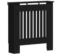 vidaXL Cubierta de Radiador Roble Negro 78 x 19 x 81,5 cm, Cubierta Moderna para radiador Rectangular, diseño Decorativo, Madera Segura, Ideal para el hogar