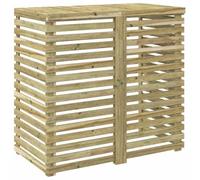 vidaXL Cubierta para aire acondicionado, 110 x 58 x 105 cm, cubierta para aire acondicionado, protección rústica para exteriores, accesorios de madera, transpirable y antisol