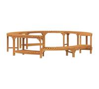 vidaXL Cubierta para bañera de hidromasaje Ø255 x 55.5cm. Resistente al Clima, de Madera de Acacia Maciza. Tiene Paneles Desmontables para Que Puedas configurarla según tu SPA. Su Estructura es Dura