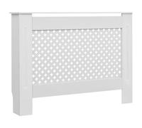vidaXL Cubierta para Radiador, Armario de Pared para Calentador, Estante para Libros Adornos, Mueble Tapa de Calefacción de Salón, MDF Blanco