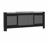 vidaXL Cubierta para Radiador, Armario de Pared para Calentador, Estante para Libros Adornos, Mueble Tapa de Calefacción de Salón, MDF Negro