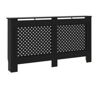 vidaXL Cubierta para Radiador, Armario de Pared para Calentador, Estante para Libros Adornos, Mueble Tapa de Calefacción de Salón, MDF Negro