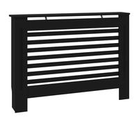 vidaXL Cubierta para Radiador, Armario de Pared para Calentador, Estante para Libros Adornos, Mueble Tapa de Calefacción de Salón, MDF Negro