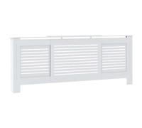 vidaXL Cubierta para Radiador, Armario de Pared para Calentador, Estante para Libros Adornos, Mueble Tapa de Calefacción de Salón, MDF Blanco