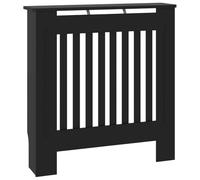 vidaXL Cubierta para Radiador, Armario de Pared para Calentador, Estante para Libros Adornos, Mueble Tapa de Calefacción de Salón, MDF Negro