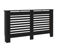 vidaXL Cubierta para Radiador, Armario de Pared para Calentador, Estante para Libros Adornos, Mueble Tapa de Calefacción de Salón, MDF Negro